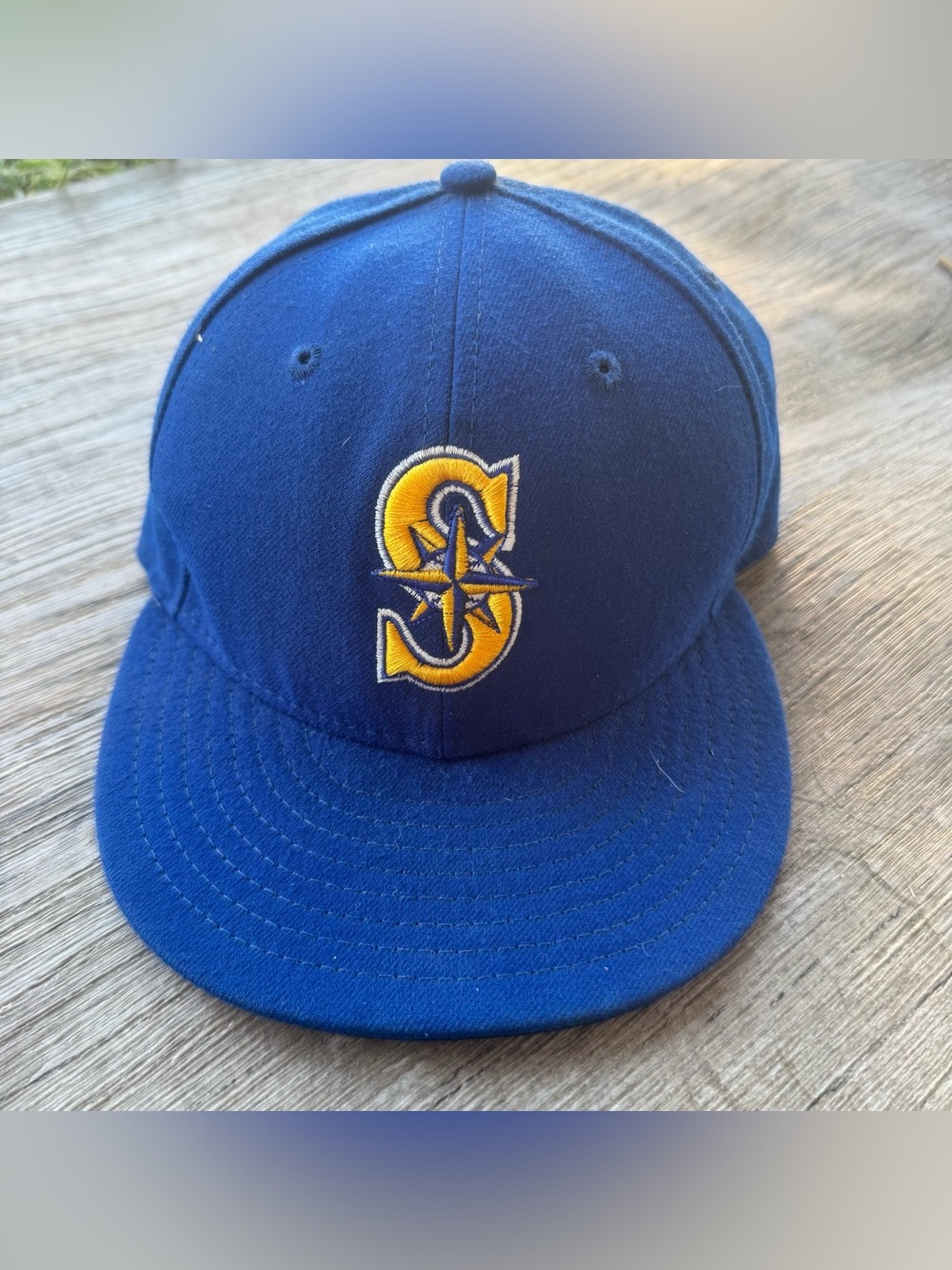 New Era Seattle Mariners Fitted Baseball Hat Size 7 1/4